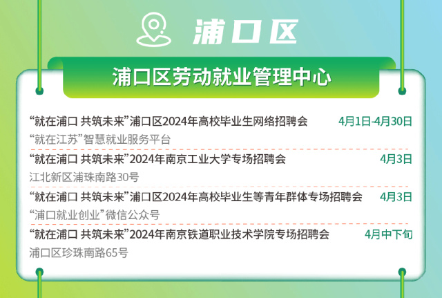 浦口高新区最新招聘