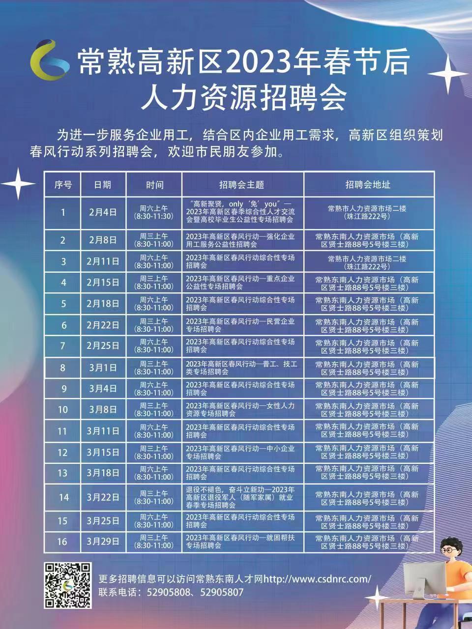 常熟市人才市场最新招聘信息